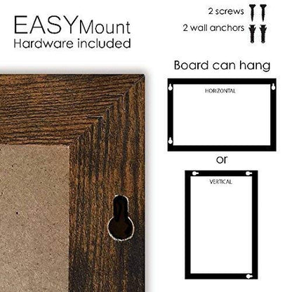 Loddie Doddie Magnetic Chalkboard for Wall, Menu Board, Rustic Frame, 18x22 - color: Rustic Frame, size: 18"W x 22"H
