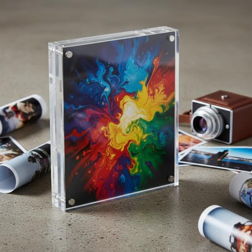 Azar Displays 104434-2PK Acrylic Photo Frame Magnetic 5x7 (2-Pack) - size: 5x7 (2-Pack)
