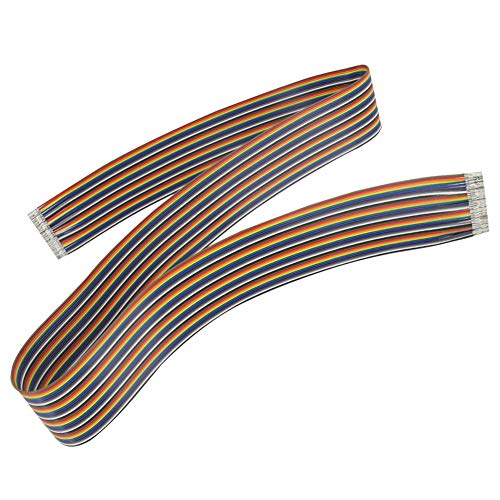 Fielect Dupont Jumper Wires Breadboard Jumper Wires Colorful Ribbon Cables 40pin 100cm Long Female to Female 1Pcs - color: F/F, size: 1cm