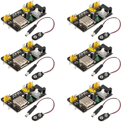 6Pcs Breadboard Power Supply Module 3.3V 5V