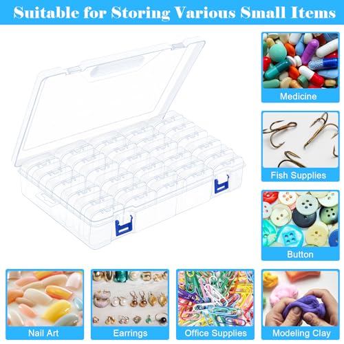 138 PCS Bead Organizer Box, Plastic Bead Storage Containers, Clear Beads Case Storage Organizer for Jewelry Making Small Craft Diamond Art Accessories - color: 3 Pack (138 PCS)