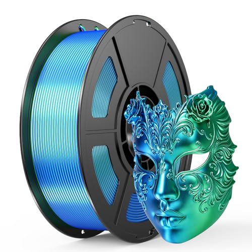 IEMAI Silk PLA+ Filament 1.75mm, Dual-Color Blue Green, 1KG - color: Dual-blue Green