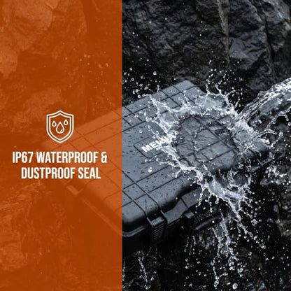 MEIJIA Waterproof Hard Camera Case,Hard Laptop Case,Hard Case with Customized Fit Foam Included, Elegant Black,Fit for computers,camera,lens(Black, 21.62"X17.25"X4.87") - size: 21.62" x 17.25" x 4.87"