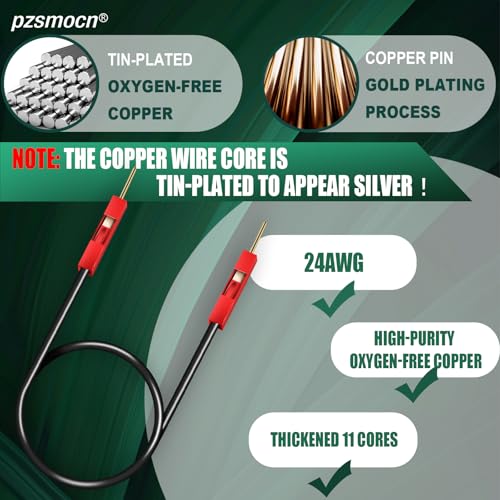 40 Sets / 120 Pcs for Dupont 2.54mm 1-Pin Male-Male Connector Kit - size: 1-Pin Male to Male, style: Red with Cable