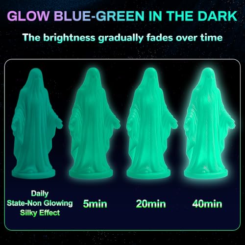 PLA+ 3D Printer Filament, Glow in The Dark Filament 1.75mm, Long-Lasting Glow & High-Brightness, Luminous Bright 3D Printing Filament for Most 3D Printer - 1kg Spool(Glow Blue Green) - color: Bluegreen