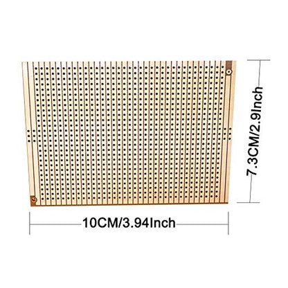 YUNGUI 10 Pieces 73mm x 100mm Circuit Board Copper Strip Board,957 Holes PCB Board Prototype perfboard Kits for Soldering and DIY Electronic Project with Arduino Kits