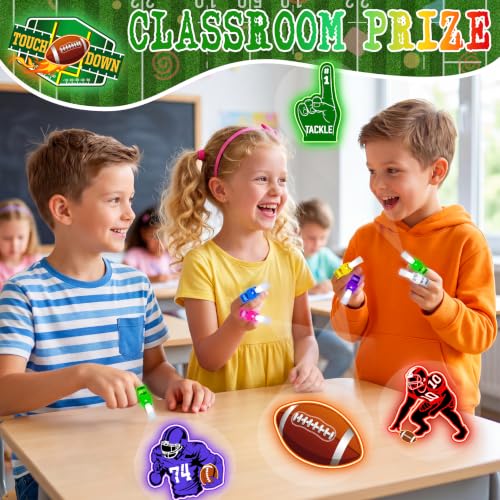 24 Pcs Football Party Favors LED Finger Lights Toys for Kids Ages 3-12 - style: Football