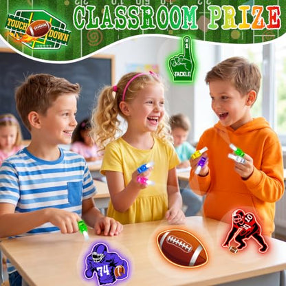24 Pcs Football Party Favors LED Finger Lights Toys for Kids Ages 3-12 - style: Football