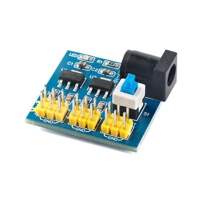5Pcs DC-DC Power Module 12V to 3.3V 5V Multi Output Buck Converter Board, DC 6V–12V Input, Triple Output 3.3V 5V Power Supply Module