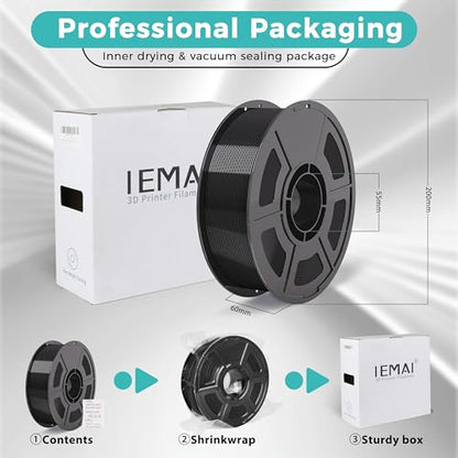 IEMAI High Speed PETG 3D Printer Filament 1.75mm, 300mm/s, 1kg, Metal Gold - color: Metal Gold