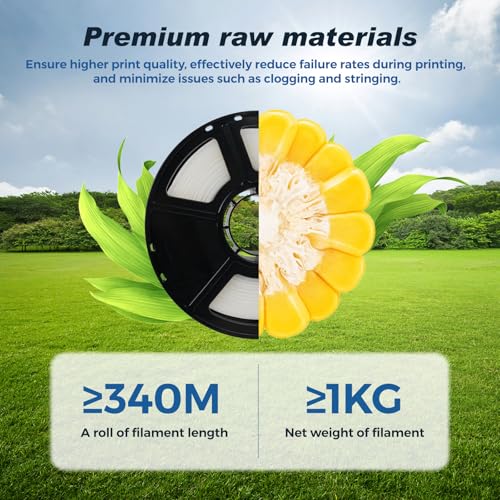 FLASHFORGE High Speed PLA Filament, 1.75mm, 500mm/s, High Speed Printing, Fast 3D Printer Filament, Robust and High Flow for Fast Printing, 2.2lbs/Spool - color: Natural