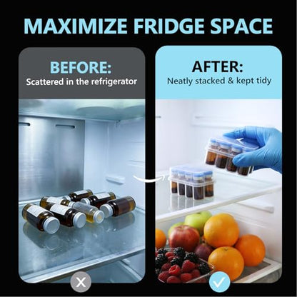 suzamed Peptide Case for Fridge, 10-Slot Vial Holder (2, 3ml) - size: 3ml