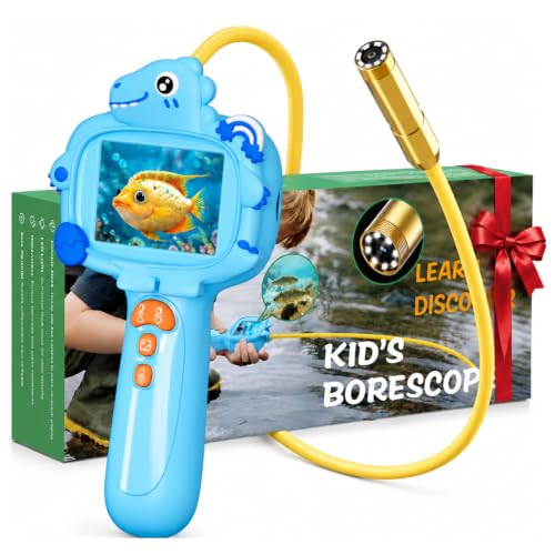 Kids Borescope Camera with Light, STEM Educational Toy, Blue - color: Blue