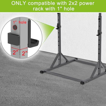 SELEWARE Heavy Duty J Hooks for Power Rack, 2" x 2" Tube, 1" Holes - color: For 1" Hole of 2x2 inch Rack