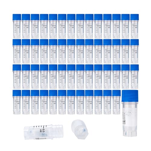 0.5ml Cryovials, Side-Coded, External Thread, Blue, 500Pcs - color: Blue, size: 0.5ml