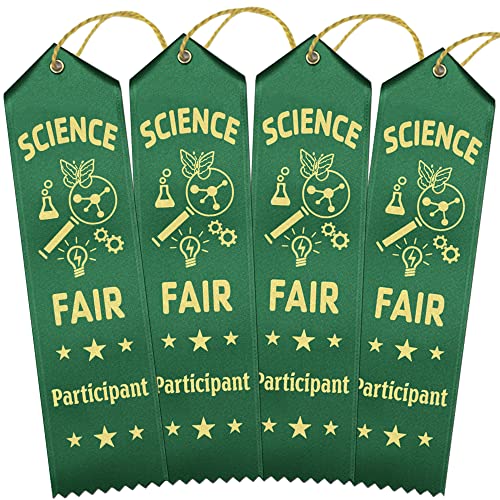 RibbonsNow Science Fair Participant Ribbons - 100 Green Ribbons with Card & String - color: Green, size: 100 Total Ribbons