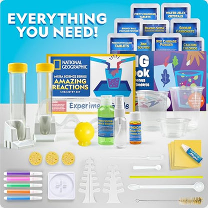 National Geographic Amazing Chemistry Set with 100+ Experiments Ages 8-12 - style: Amazing Reactions Chemistry Set
