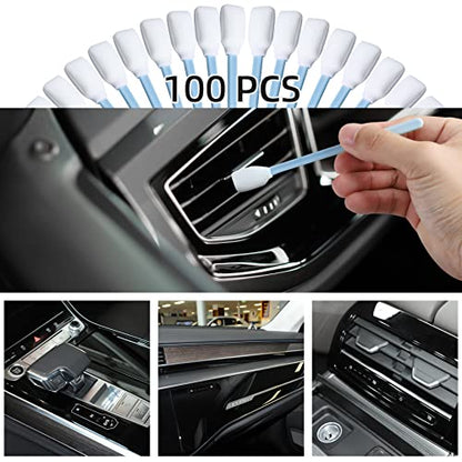 Foam Printer Cleaning Swabs Sticks - BIHYM Square Lint-Free Foam Tip Swab for Camera, Inkjet Printer, Painting, Optics Lens Equipment (100PCS) - size: 100PCS
