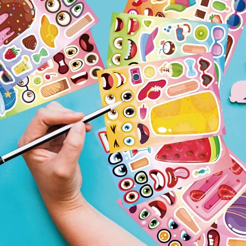 Make Your Own Ice Cream Stickers, Make a Face Sticker - style: Ice Cream