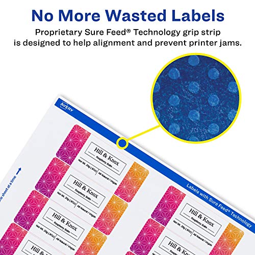 Avery® Printable Durable White Rectangle Labels, Sure Feed® Technology, 1" x 3", Print-to-the-Edge, Waterproof Labels, Laser & Pigment-Based Inkjet Compatible, 400 Total - style: 400 labels