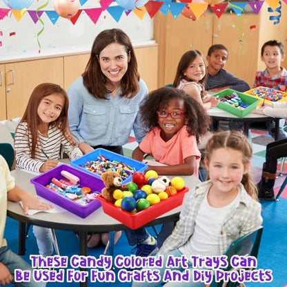 Hoteam Mix 5Pcs Paper Trays for Classroom Turn in Paper Tray, 14x10x3inch - size: 14x10x3inch