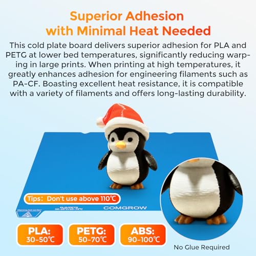 Comgrow Cold Low Temperature Build Plate for Creality Ender 3 V3 SE/KE/K1C - size: 235x235mm
