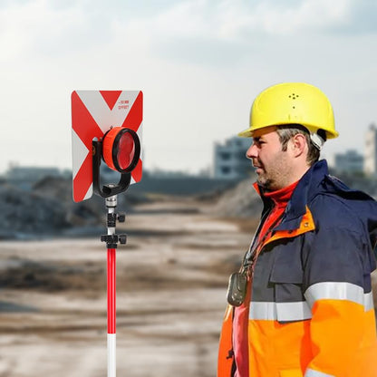 Surveying Aluminum Prism Pole, with Adjustable Adapter and Twist Lock for Land Surveying (11.81 FT/3.6 M) - size: 11.81FT/3.6M