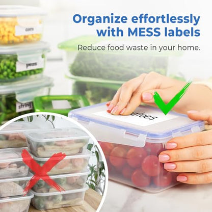 Removable Dry Erase Labels 3x4 in 48 Pk - Jars Bins Fridge and Freezer - style: 3x4"