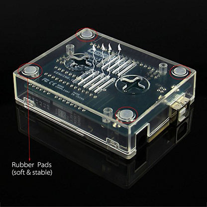Geekworm UNO R3 Case | Protective Enclosure ABS Computer Box for Arduino UNO R3/UNO WiFi UNO REV3- Transparent