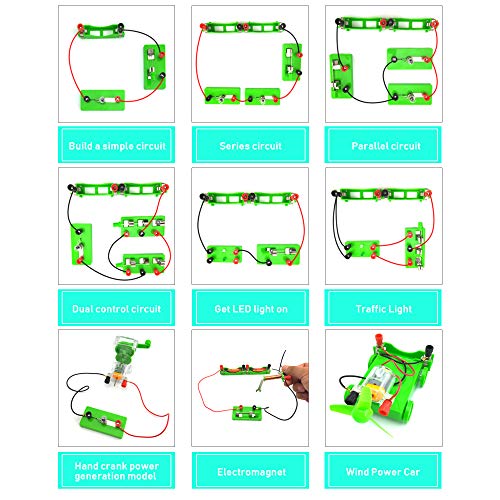 EUDAX Physics Science Lab Learning Circuit kit,Electricity Experiment Set,Building Circuits for Teacher Junior Senior High School Students (Upgrade kit)