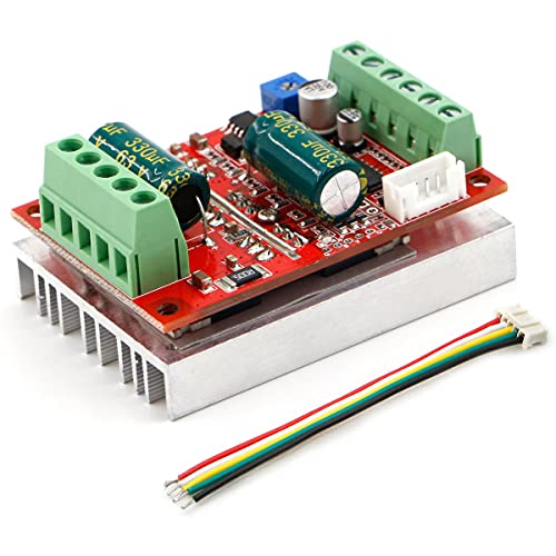RioRand 350W 6-60V 3-Phase PWM DC Brushless Motor Speed Controller with Hall Sensor – for 120° Electric Angle Brushless DC Motors, DIY Robotics, Electric Tools & PLC Systems - color: Red