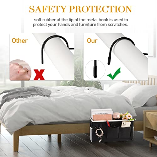 Bedside Caddy Bedside Storage Bag for Headboards/Bunk Bed - color: 1PC Black