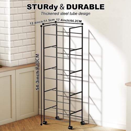 3D Printer Filament Storage Rack with Wheels, 5-Tier Rolling Spool Holder Stand Cart, Holds up to 60x1kg Spools, Heavy Duty Metal Filaments Organizer Shelf for Printing Studio Office Workshop - size: 5-Tire