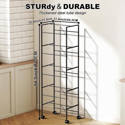 3D Printer Filament Storage Rack with Wheels, 5-Tier Rolling Spool Holder Stand Cart, Holds up to 60x1kg Spools, Heavy Duty Metal Filaments Organizer Shelf for Printing Studio Office Workshop - size: 5-Tire