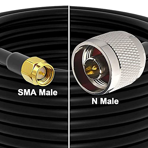 onelinkmore 49ft N Male to SMA Male RG58 Coax Cable for Antenna & SDR - size: 49FT