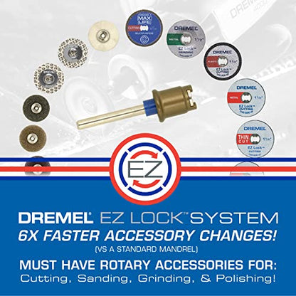 Dremel EZ456, 1 1/2-Inch (38.1 mm) Wheel Diameter, EZ - Lock™ Fiberglass Reinforced Cut-off Wheels, Rotary Tool Cutting Disc for metal cutting, 5 pieces, Medium , Red