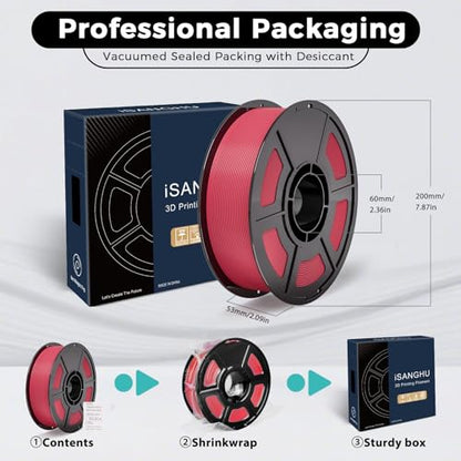 3D Printer Filament PLA Red 30-300mm/s for Bambu Lab 3D PrinterAMS,AMSLite - color: Red