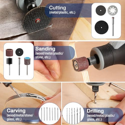 WORKPRO 698-Piece Rotary Tool Accessories Kit, Rotary Tool Bits for Easy Cutting, Grinding, Sanding, Polishing, Cleaning, Drilling, Carving and Engraving - style: 698 Piece Rotary Tool Attachments