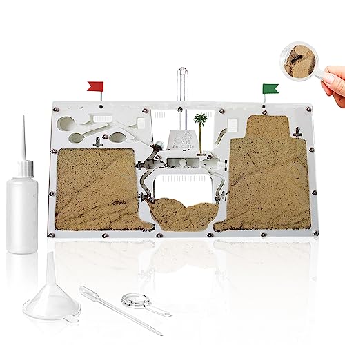 ELNMLHT Ant Farm Castle, Ant Farms with Yellow Sand and Tool Kit, Ant Colony Observation Kit, Ant Viewing Habitat Science Kit, Educational & Learning Science Kit for Kids, Adults, Student - color: Ant Farm C