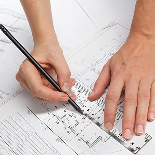 32 Pcs 6 Inch Small Rulers Bulk Plastic Mini Ruler for Kid Classroom School - color: Clear