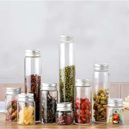 30ml Glass vials 30pcs,With aluminum screw cap30pcs Clear Glass Bottles - style: 30ml 30pcs