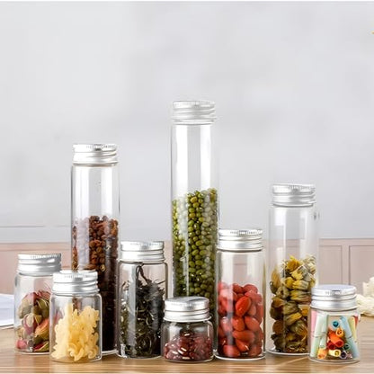 30ml Glass vials 30pcs,With aluminum screw cap30pcs Clear Glass Bottles - style: 30ml 30pcs