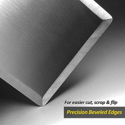 Stainless Steel Metal Spatula Set For Griddle, Grill Spatula Scraper for BBQ/Flat Top Grill- Full Tang Handle -Thicked Blade- Beveled Edges, Great Griddle Accessories for Pancake/Dough Cutter - size: 3" x 5", 5" x 6", 3" x 6"