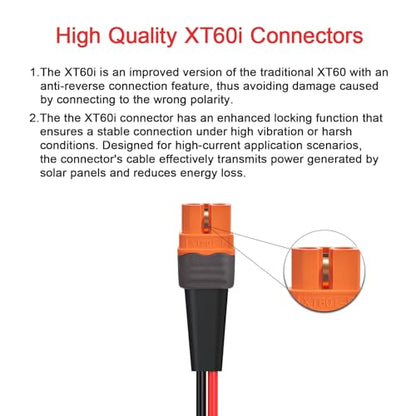 ELFCULB XT60i Female to XT60 Male Cable 12AWG 6FT for Power Stations - color: 12AWG XT60 Male-XT60i, size: 6FT