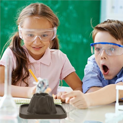 Kisangel Volcano Eruption Model Scientific DIY Model 5-Piece Volcano Kit for Geography Learning Classroom Science Experiment Home School Demonstration Anti-Spill Groove 5.90 X 4.72 X 2.55 in