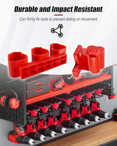 8Pcs Tool Holder Fit for Milwaukee M12 Drill Tools Storage Wall Mount