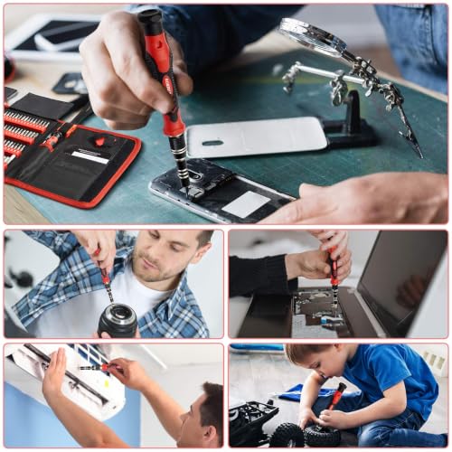 STREBITO Screwdriver Sets 142-Piece Electronics Precision Screwdriver - color: Red