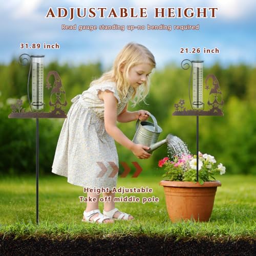 Gnome Rain Gauge Outdoor - color: Gnome-Flower