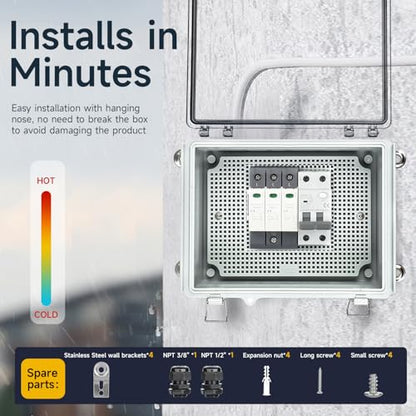 Junction Box Outdoor Waterproof Electrical Box Project IP67 ABS Enclosure - color: Clear, size: 8.7"x6.7"x4.3"