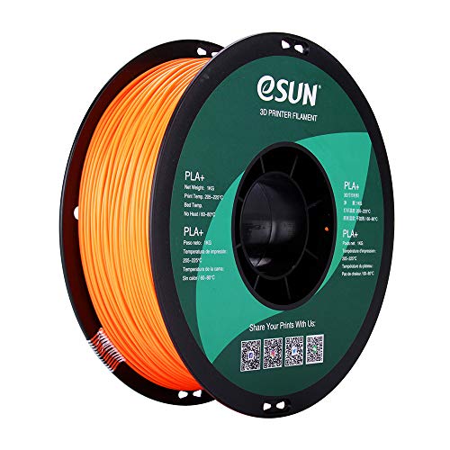 eSUN PLA PRO (PLA+) 3D Printer Filament, Dimensional Accuracy +/- 0.03mm, 1kg, Plastic Spool, 1.75mm, Orange - color: Orange